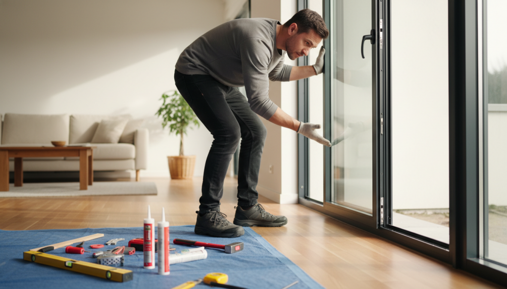 Fensterscheiben einsetzen